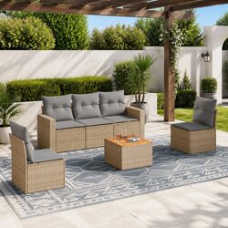 Specifications of 6-Piece Garden Sofa Set in Beige