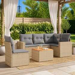Specifications of 6 Piece Garden Sofa Set in Beige