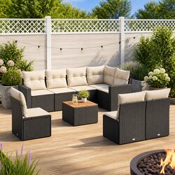 9 Piece Garden Sofa Set: Specs & Features