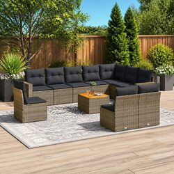 Specifications of 11-Piece Garden Sofa Set in Grey