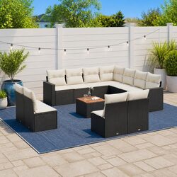 Durable Garden Sofa Set: 12 Pieces of Weather-Resistant Seating