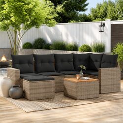 7 Piece Grey Poly Rattan Sofa Set Specifications