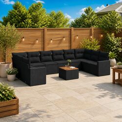 11-Piece Outdoor Sofa Set: Dimensions and Materials