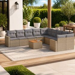 11-Piece Patio Furniture Set with Modular Design and Storage
