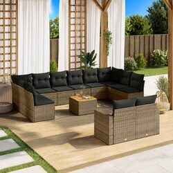 Specifications of 13 Piece Grey Garden Sofa Set with Storage