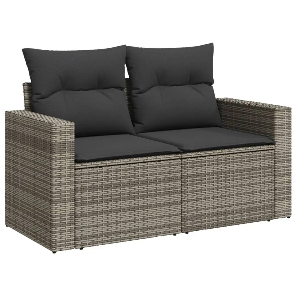 13 Piece Grey Garden Sofa Set with Storage