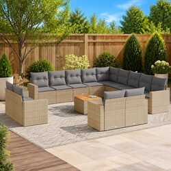 Garden Sofa Set: 14-Piece Modular Outdoor Furniture