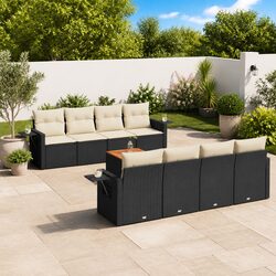 9 Piece Modular Black Rattan Sofa Set Specifications