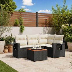 Specifications of 5-Piece Black Outdoor Garden Sofa Set