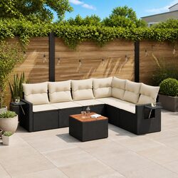 Specifications of 7-Piece Black Outdoor Sofa Set