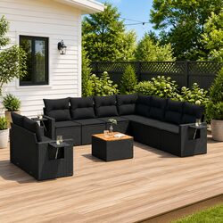 10 Piece Modular Garden Sofa Set: Dimensions and Features