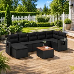 Specifications of 8-Piece Outdoor Garden Sofa Set