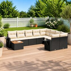10 Piece Outdoor Garden Sofa Set: Dimensions and Materials