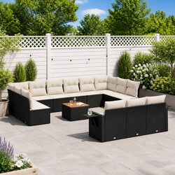 Specifications of 14 Piece Black Outdoor Sofa Set