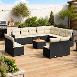 13 Piece Garden Sofa Set with Modular Design