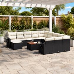 Specifications of 13 Piece Black Garden Sofa Set
