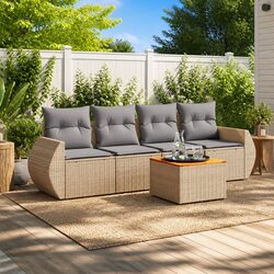 Specifications for 5-Piece Outdoor Garden Sofa Set
