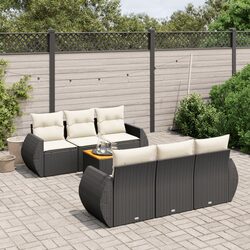 Specifications of 7 Piece Black Garden Sofa Set