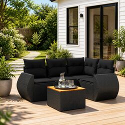 Specifications of 5-Piece Garden Sofa Set with Cushions