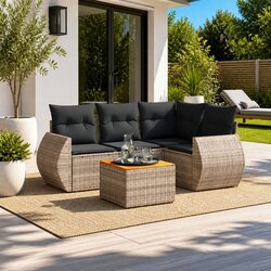5 Piece Outdoor Garden Sofa Set: Specs and Features