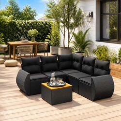 6 Piece Garden Sofa Set: Dimensions and Material Specs