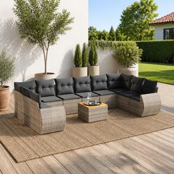 Specifications of 11-Piece Garden Sofa Set in Grey