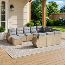 Specifications of 11-Piece Garden Sofa Set with Beige Cushions