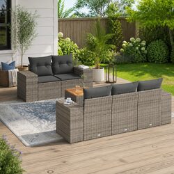 Specifications of 6-Piece Outdoor Garden Sofa Set in Grey