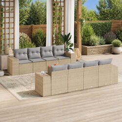 Furnish Your Patio with 9-Piece Modular Sofa Set
