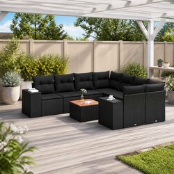 Specifications of the 9-Piece Garden Sofa Set with Cushions