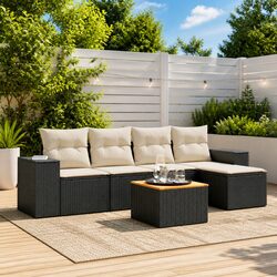 Specifications of 6-Piece Garden Sofa Set in Black