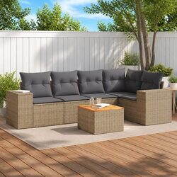 Specifications of 6 Piece Beige Garden Sofa Set