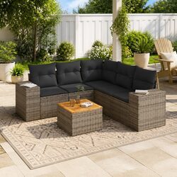 Specifications of 6 Piece Grey Rattan Garden Sofa Set