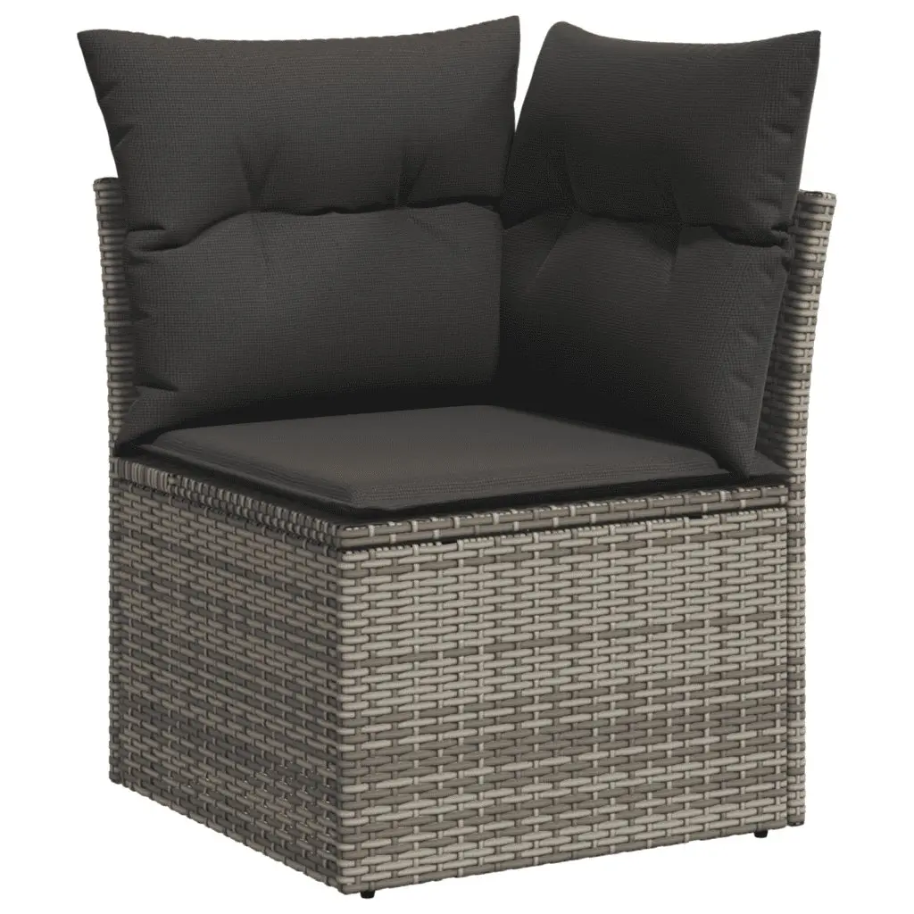 6 Piece Grey Rattan Garden Sofa Set