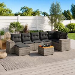 Specifications of the 8-Piece Garden Sofa Set