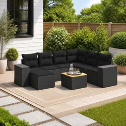 8-Piece Garden Sofa Set: Weather-Resistant & Stylish