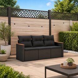 Durable 3 Piece Outdoor Sofa Set with Storage Function