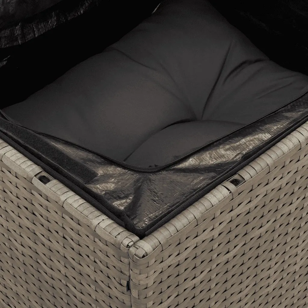 Garden Sofa Set 9 Piece Outdoor Furniture Grey Poly Rattan Patio Seating With