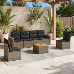 Specifications of 7 Piece Grey Rattan Garden Sofa Set