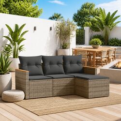 Specifications of the Grey 4-Piece Outdoor Sofa Set