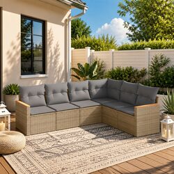 Specifications of 6-Piece Modular Garden Sofa Set