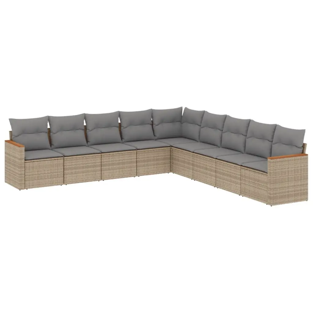 Modular Garden Sofa Set 9-Piece with Water-Resistant Storage