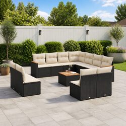 12-Piece Modular Garden Sofa Set with Cushions