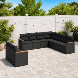 Specifications for 9 Piece Garden Sofa Set with Cushions