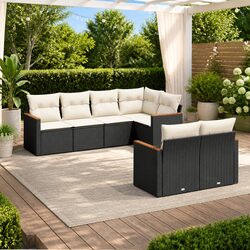 Detailed Specifications: 7 Piece Outdoor Sofa Set with Cushions