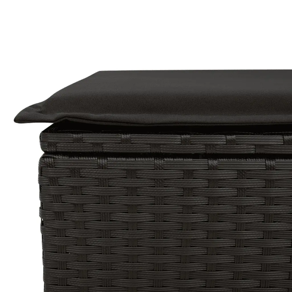 8 Piece Black Rattan Outdoor Sofa Set