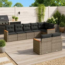 Specifications of 8 Piece Grey Patio Lounge Set