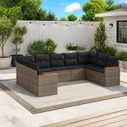 Specifications of the 9-Piece Grey Garden Sofa Set