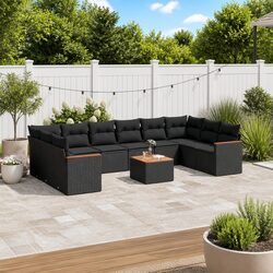 11-Piece Outdoor Garden Sofa Set with Storage Features