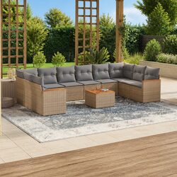 Specifications for 11-Piece Garden Sofa Set with Cushions